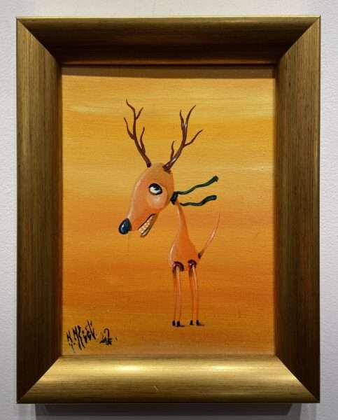 Deer - a painting by Jarosław Kiełczyński