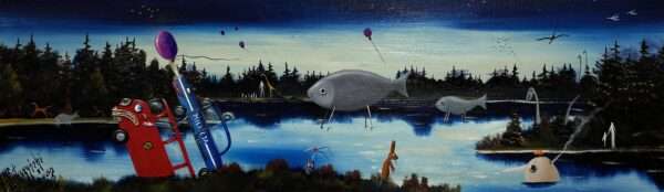 Hippie hunter - a painting by Jarosław Kiełczyński