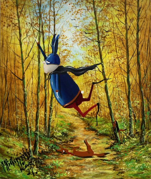 Fox super hunter - a painting by Jarosław Kiełczyński