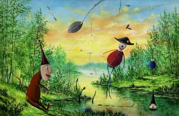 Crazy pirate - a painting by Jarosław Kiełczyński