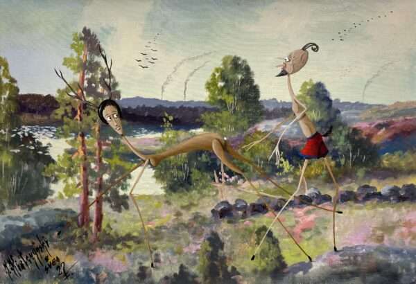 Mating season - a painting by Jarosław Kiełczyński