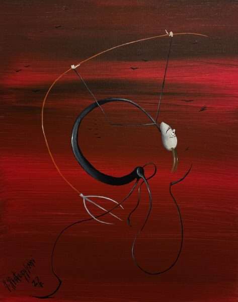 Flexible devil - a painting by Jarosław Kiełczyński