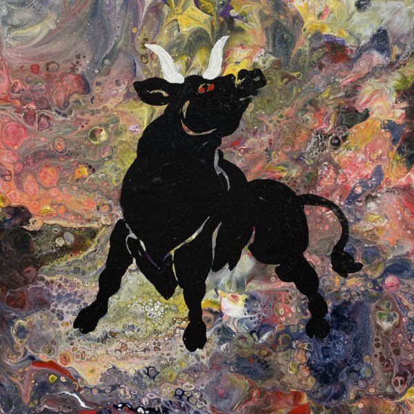 Bull - a painting by Marian Jesień