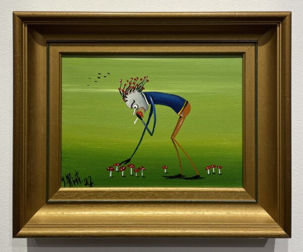 Muschroom picker - a painting by Jarosław Kiełczyński