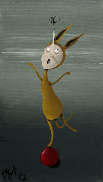 Artistic gymnastics - a painting by Jarosław Kiełczyński