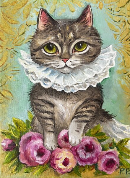 Cat - a painting by Przemiła Kościelna