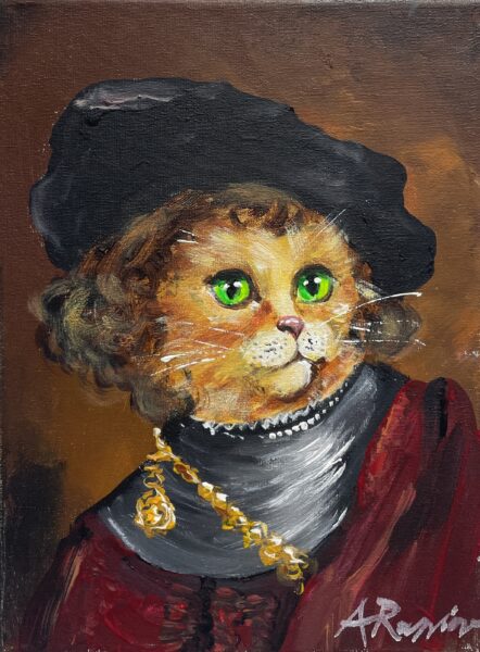 Cat - a painting by Adam Rawicz
