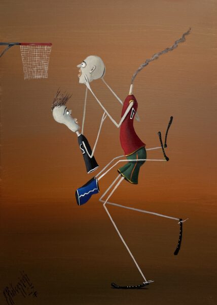 Don’t lose your head - a painting by Jarosław Kiełczyński