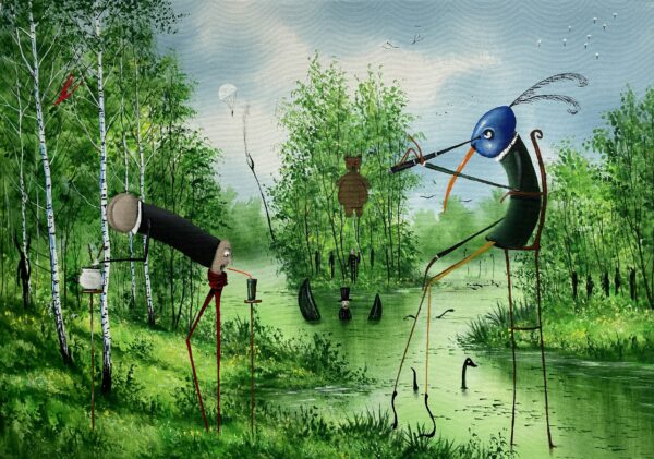 Secret service - a painting by Jarosław Kiełczyński