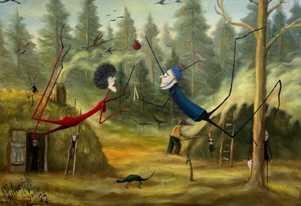 Apple - a painting by Jarosław Kiełczyński