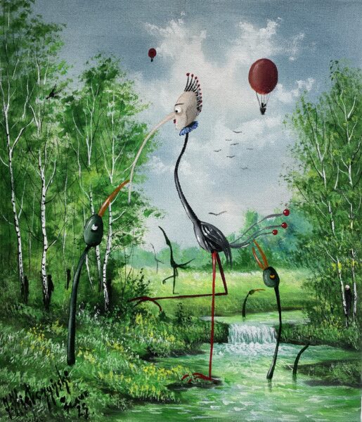 Walk - a painting by Jarosław Kiełczyński