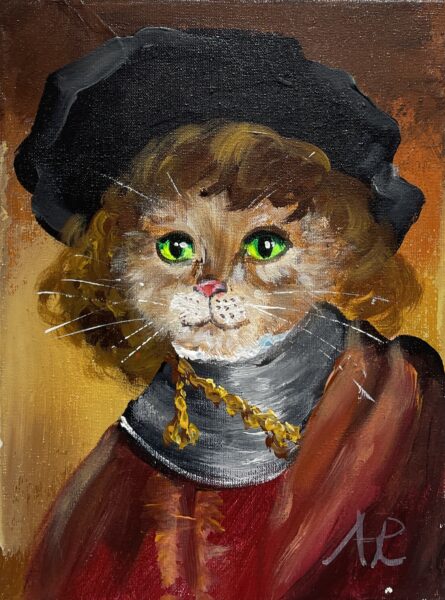 Rembrand’s cat - a painting by Adam Rawicz