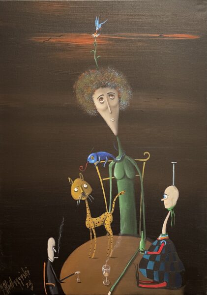 Common breakfast - a painting by Jarosław Kiełczyński