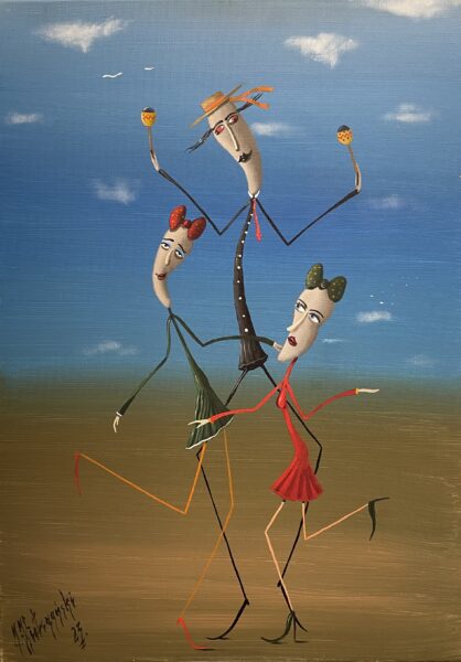 Time with girls - a painting by Jarosław Kiełczyński