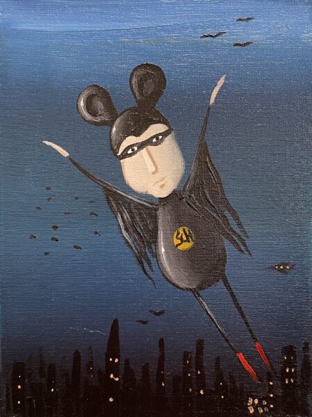 Super mouse - a painting by Jarosław Kiełczyński