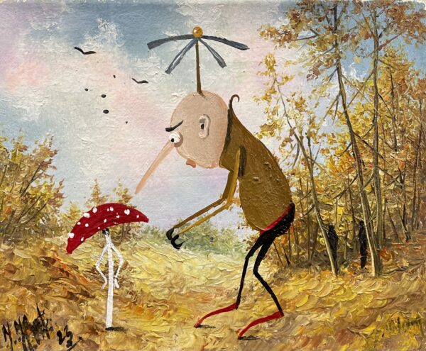 Walk in the forest - a painting by Jarosław Kiełczyński