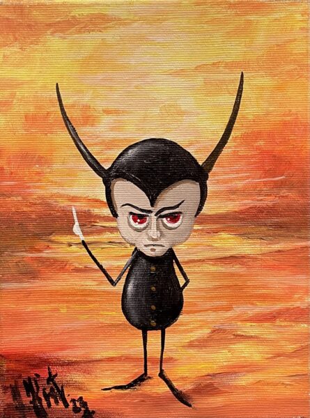 Devil - a painting by Jarosław Kiełczyński