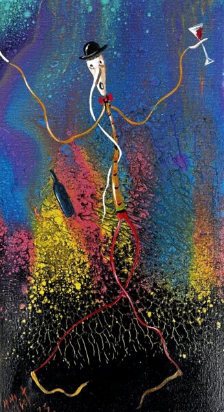 Party boy - a painting by Jarosław Kiełczyński