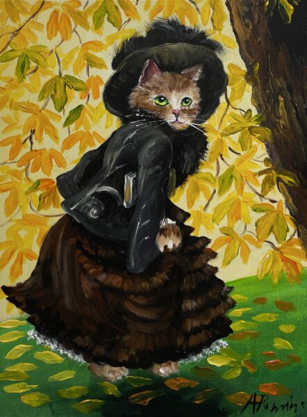 James Tissot’s October cat - a painting by Adam Rawicz
