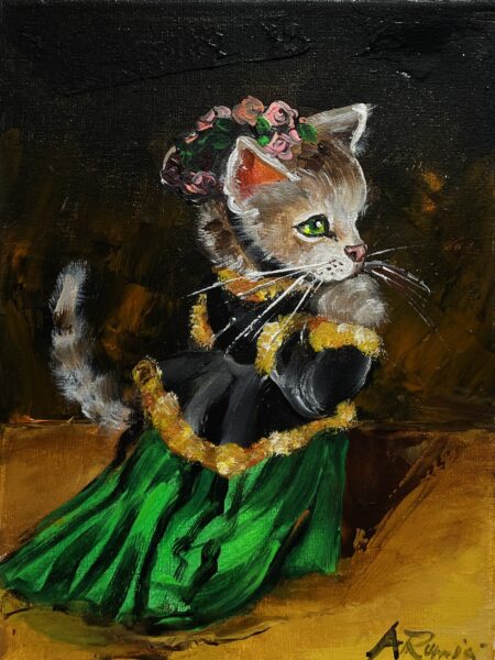 Claude Monets cat Camille - a painting by Adam Rawicz