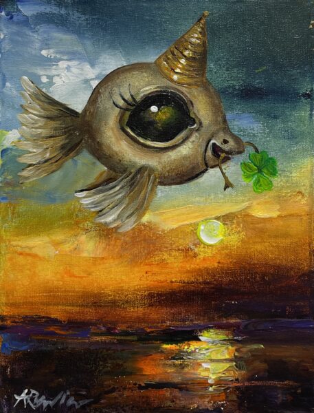 Flying Fish - a painting by Adam Rawicz