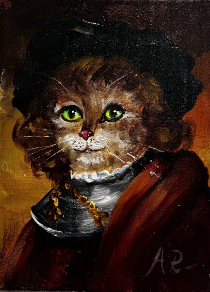 Rembrandst’s cat - a painting by Adam Rawicz