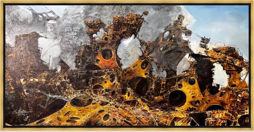 The apogee of destruction. A painting by Zbigniew Cortez Zając