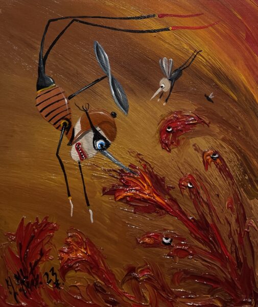 Aviator - a painting by Jarosław Kiełczyński