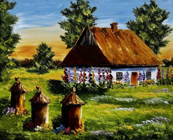 Cottage - a painting by Urszula Lemańska