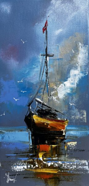 Boat - a painting by Alfred Anioł