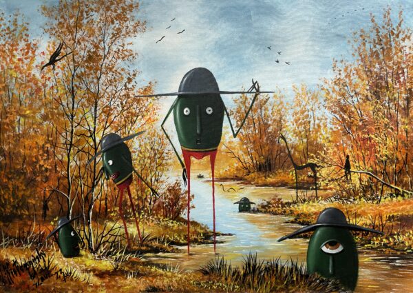 Walk in the woods - a painting by Jarosław Kiełczyński