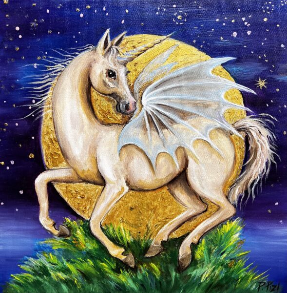 Unicorn - a painting by Przemiła Kościelna