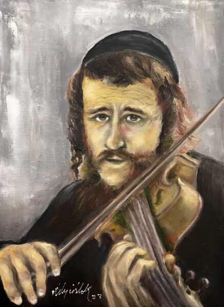 Violinist - a painting by Andrzej Wyciślok
