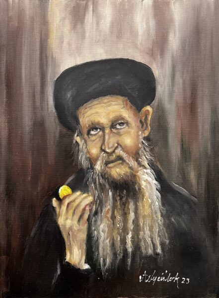 Old rabin - a painting by Andrzej Wyciślok