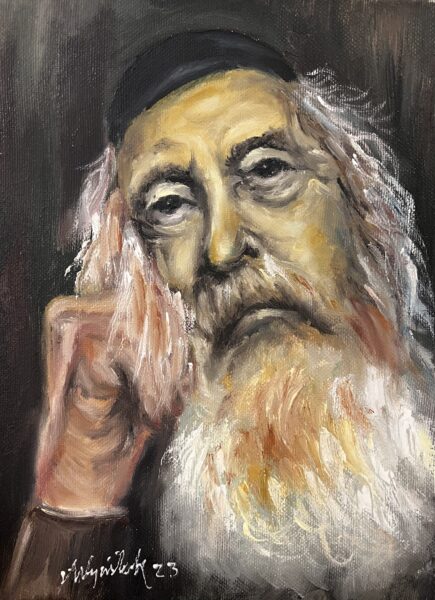 Old man - a painting by Andrzej Wyciślok