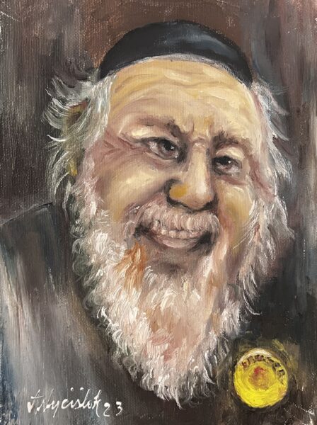 Old man - a painting by Andrzej Wyciślok