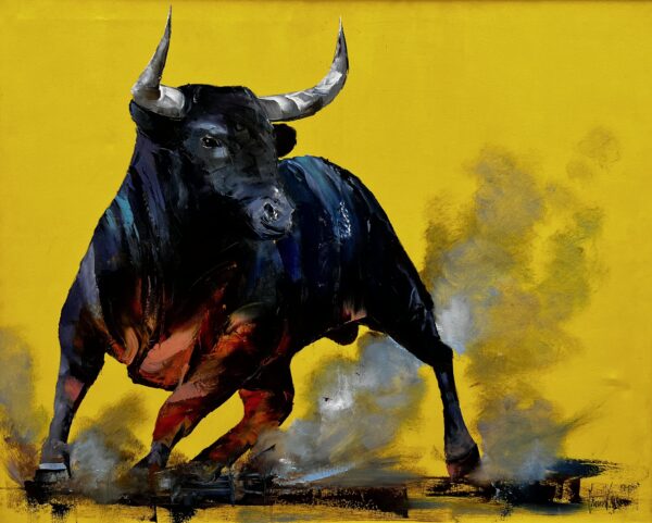 Abstract Bull Painting - a painting by Alfred Anioł