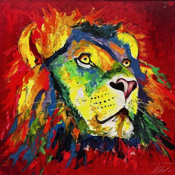 Lion - a painting by Tadeusz Wojtkowski