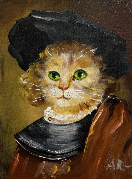 Rembrandt’s cat - a painting by Adam Rawicz