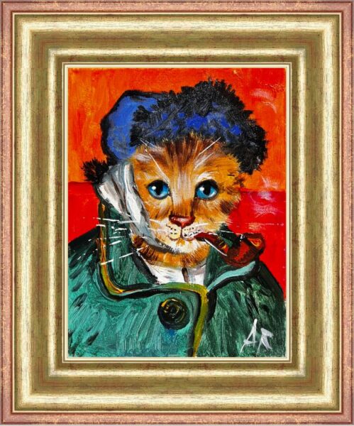 Van gogh’s cat. A painting by Adam Rawicz