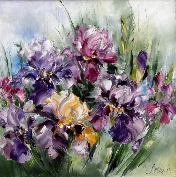 Irisies - a painting by Danuta Mazurkiewicz