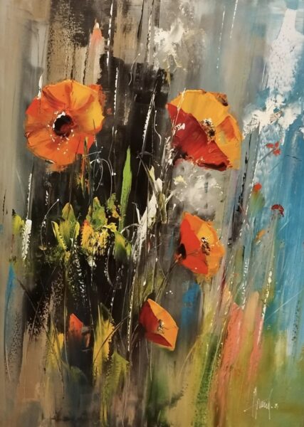 Poppies - a painting by Alfred Anioł