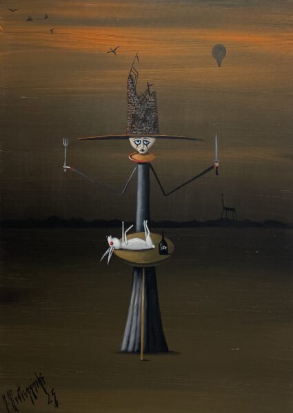 White Rabbit - a painting by Jarosław Kiełczyński