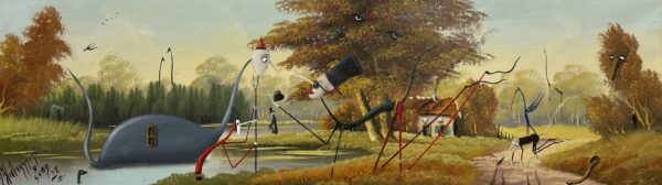 Black heart - a painting by Jarosław Kiełczyński