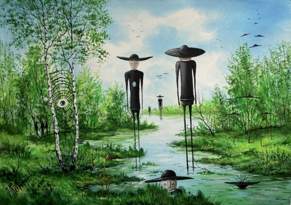 Moving dreams - a painting by Jarosław Kiełczyński