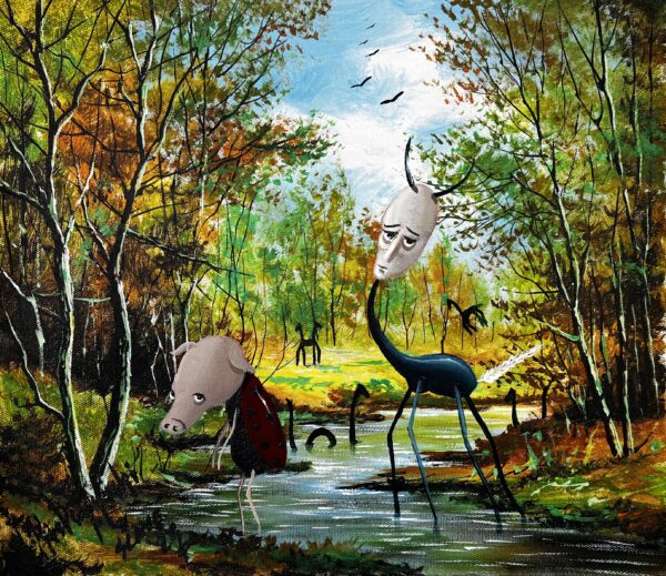 Walk - a painting by Jarosław Kiełczyński