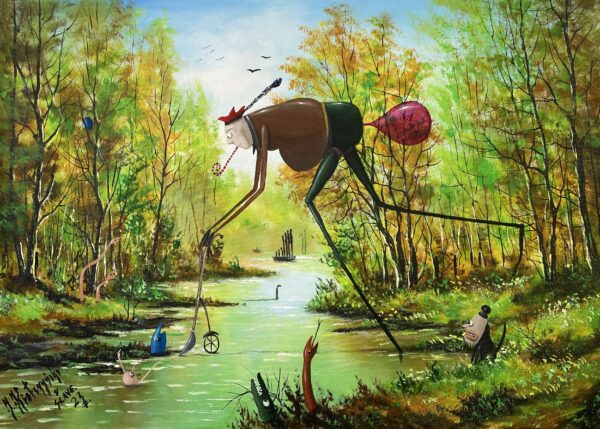 Hard worker - a painting by Jarosław Kiełczyński