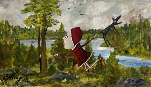 Red Riding Hood - a painting by Jarosław Kiełczyński