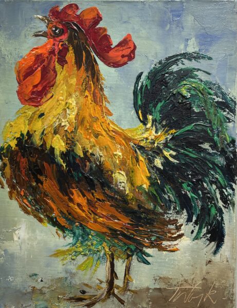 Rooster - a painting by Tadeusz Wojtkowski