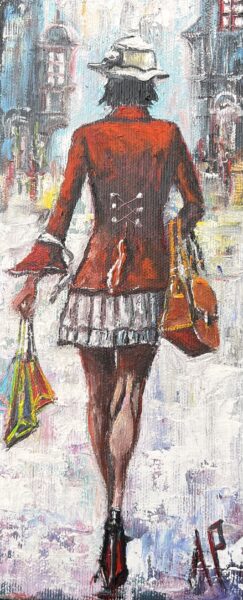 Shopping - a painting by Artur Partycki
